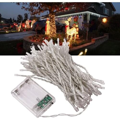 Garden Garland Outdoor Lamp String Lights Waterproof AA Batteries Powered Holiday Christmas Party Fairy Lights