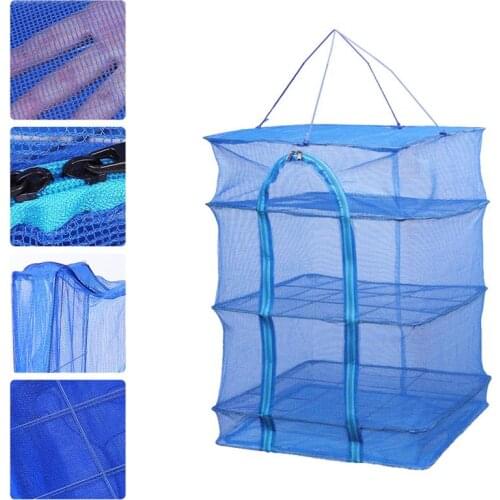 1pc Folding Drying Net Multi-Function Drying Vegetable Fish Hanging Mesh Thickened Fish Net Fruit Vegetable Net