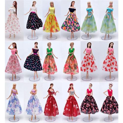 Top + Dress/set , Colorized Dress Gown Skirt Clothing Outfit Clothes For 1/6 BJD Xinyi Barbie FR ST Doll, doll clothes