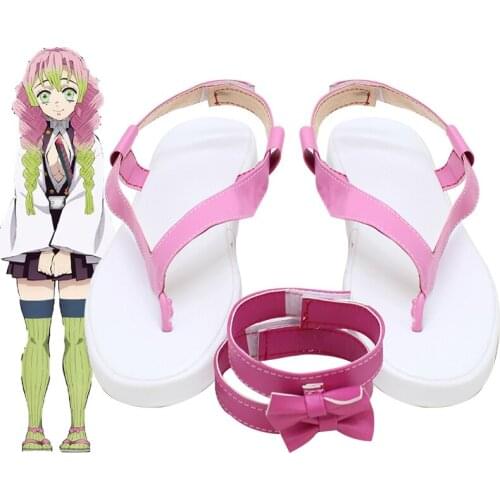 Demon Slayer Kimetsu no Yaiba Demon Slaying Corps Kisatsutai Love Pillar Hashira Mitsuri Kanroji Anime Manga Cosplay Shoes X002