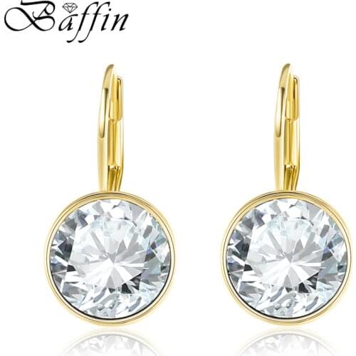 BAFFIN Original Crystals From Austria Gold Color Bella Piercing Earrings 2018 Fashion Stud Earrings Party Jewelry Women Gift