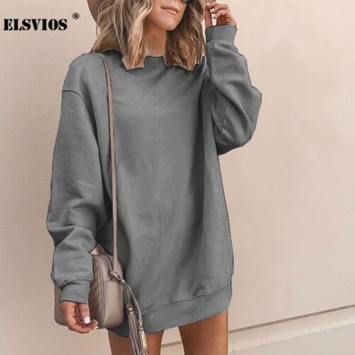 Fall Winter New Fashion Women Casual O Neck Sweater Dress Simplicity Solid Long Sleeve Dresses Hedging Party Mid-length Dresses