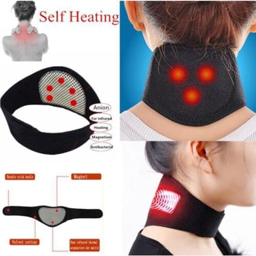 1 Pcs Tourmaline Self-heating Neck Brace Pad Magnetic Therapy Tourmaline Belt Support Spontaneous Heating Neck braces