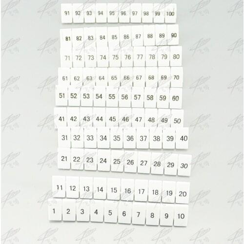 20PCS ZB5 with the word printing type markers UK3N,USLKG3,UKK3 MBKKB-2.5 with the number Din Rail Terminal Blocks Maker Strips