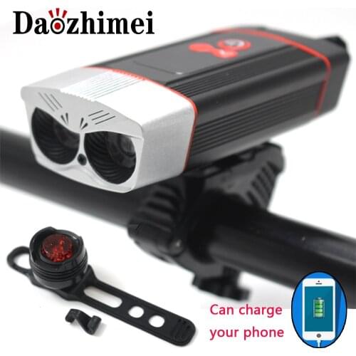 2000LM Waterproof Bicycle Lights USB Rechargeable T6 LED Lighting headlight Mountain Bike Outdoor Front Headlight flashlight