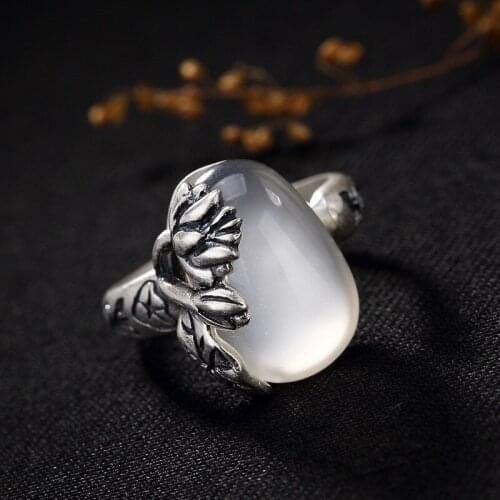 2018 Direct Selling Carnelian Anel Feminino Real 925 Sterling Vintage Opening Rings For Women Original Handmade Adjustable Set