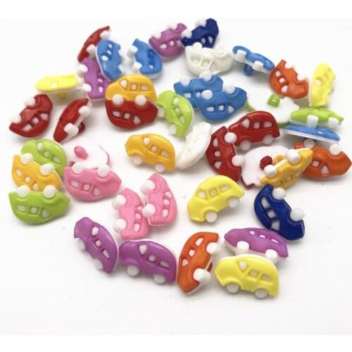300pcs Mixed Plastic Car Buttons Sewing Baby Fancy Cartoon Shank Button For Scrapbooking Embellishments DIY Crafts