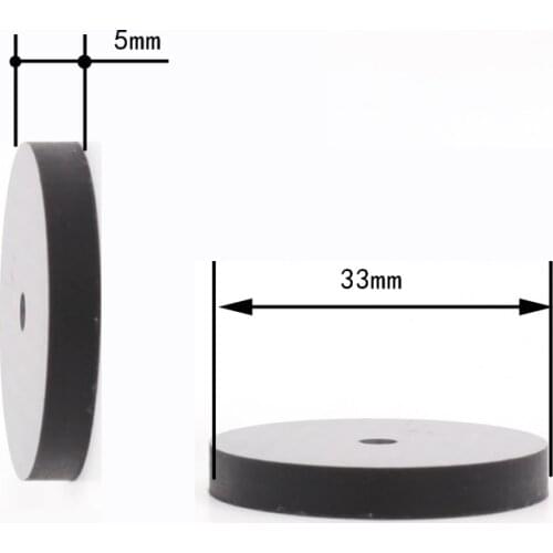 4pcs 33mm*5mm Black 3K Carbon Fiber Speaker Amp Spike Isolation Stand Feet Base HIFI