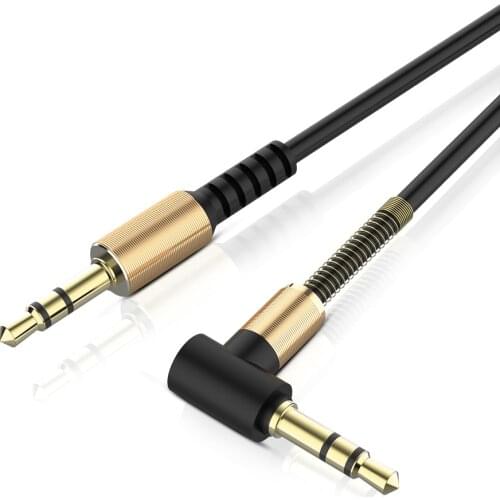 Male To Male 3.5mm Audio Cable 1M Nylon Braid Car Amplifier Aux Cord For Car Phone Tablet Headset Louder Audio Extension Cable