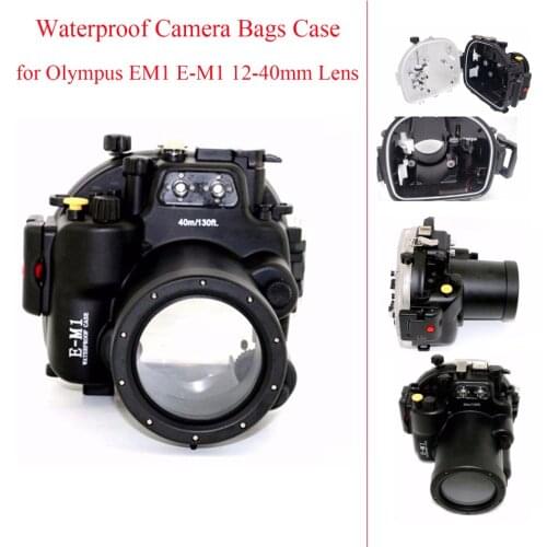 Meikon Underwater Housing Camera Diving Case for Olympus EM1 E-M1 12-40mm Lens Waterproof Camera Bags Case for Olympus EM1 E-M1