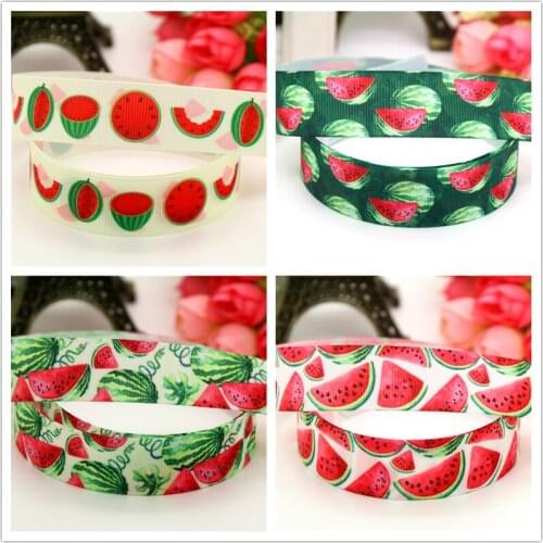 DHK 7/8'' Free shipping watermelon printed grosgrain Ribbon headwear hair bow diy party decoration OEM 22mm B1515
