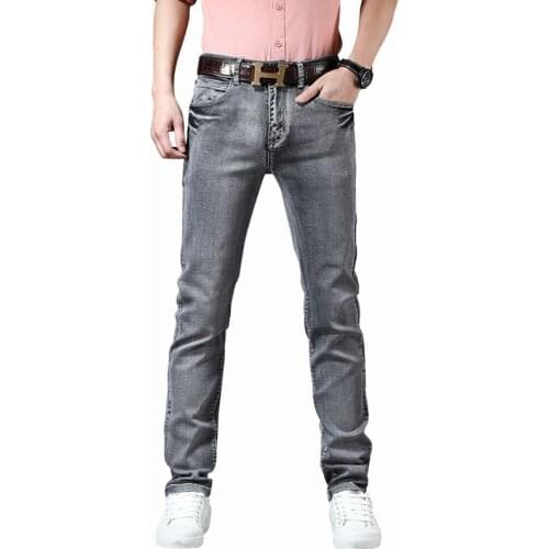 Jeans Men Tide brand New Elastic Casual Slim Straight trousers Classic Designer Fashion Retro straight trousers Biker jeans