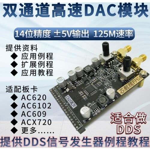 FPGA, AD9767 High-speed Dual-channel DAC Module, Equipped with FPGA Development Board, Compatible with DE2