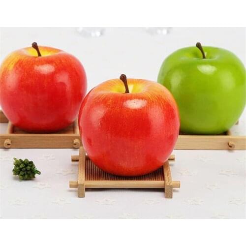 1pcs artificial fruit foam apple Fruit model Foam Fake Fruit Plastic apple Artificial Fruit for home decoration photography prop