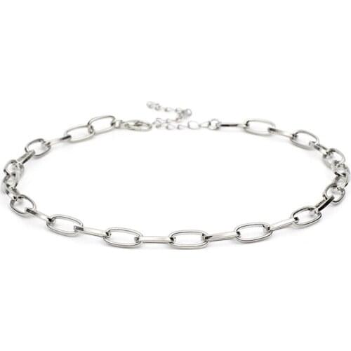 Classic Gold Silver Color Vintage Necklace For Women Punk Alloy Short Chain Hot Trendy Choker Necklace Jewelry