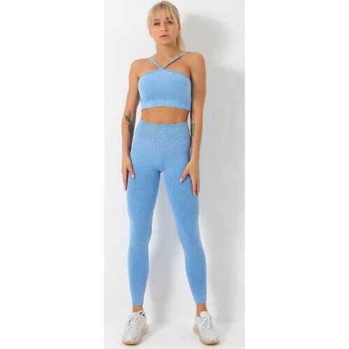 Drawstring Yoga Set V-Shaped Beauty Back Fitness Suit Vest with Legging Yoga Pant Chest Pad Shock-Proof Gathered Yoga Suit