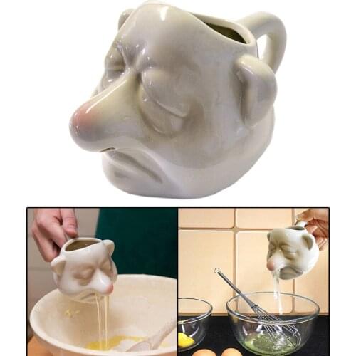 Creative Cartoon Bogeyman Egg Separator Filter Divider Simple Practical for Kitchen Baking etc