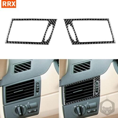 For BMW X3 E83 2004 2005 2006 2007 2008 2009 2010 Carbon Fiber Stickers Air Conditioning Outlet Frame Interior Car Accessories