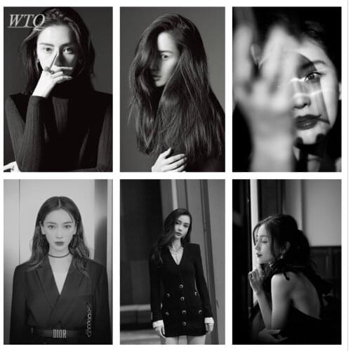 Chinese Star Yang Ying Wall Poster Angelababy Black and White Poster Canvas Painting Wall Decor Wall Art Picture Home Decoration