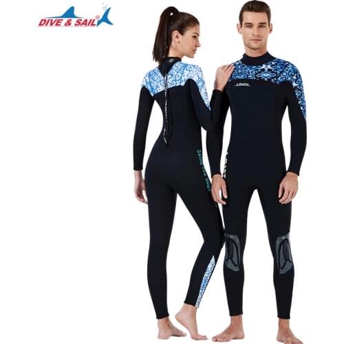 Mens Womens 3mm Neoprene Fullsuit Wetsuit Surfing Scuba Diving Snorkeling Swimming Suit Matching Couples Long Sleeve Wet Suit