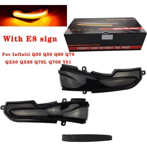 Brandnew Dynamic Turn Signal LED Side Mirror Indicator Blinker Sequential Light For Infiniti Q30 Q50 Q60 Q70 QX30 QX50 QX60 QX70