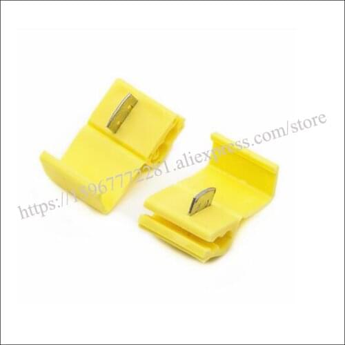 5/10pcs AUTO quick splice Connector Plug T Shape Wire Cable Connector yellow 12-10AWG 24A QUICK ELECTRICAL CABLE CONNECTORS