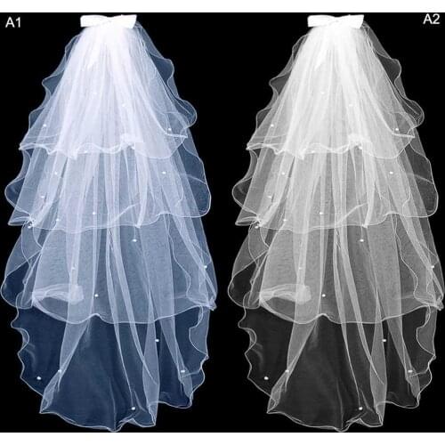 White ivory luxury wedding accessories wedding dress elegant bridal veil