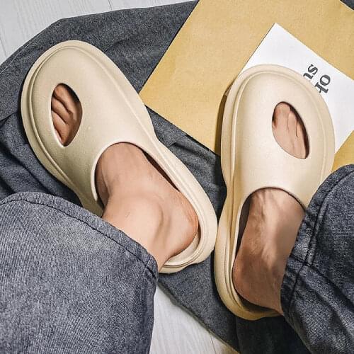 Summer New House Irregular Men Women Couples EVA Slippers Breathable Bedroom Girls Platform Shoes Soft EVA Beach Ladies Slides