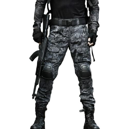 Tactical Gear Combat Pants Hunting Military Cargo Camouflage Airsoft Pants Men with Knee Pads Trousers Army US
