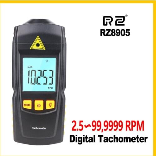 High Accuracy Digital Handheld Tachometer Portabel Digital Laser Tachometer Meter Tester LCD display digital Tachometer RZ8905