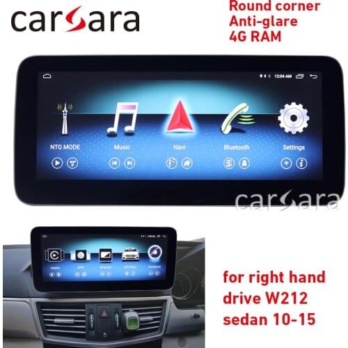 W212 navigation display right hand drive touch screen round corner monitor anti-glare 10.25 4g ram GPS radio multimedia player