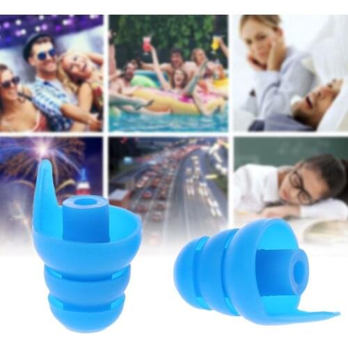 1 Pair Silicone Earplugs Noise Cancelling Ear Plugs Hearing Protection 5 colors Dropshipping