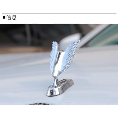 1pc metal Car head hood bonnet badge with Beauty pattern silver/Gold for all Germany US Japanese car makers DIY Decoration