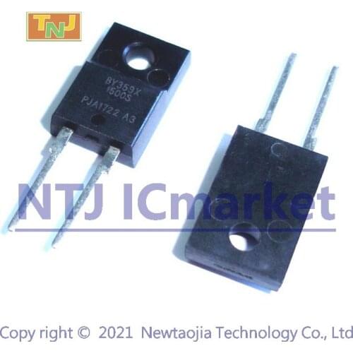 10 PCS BY359X-1500S TO-220F-2 BY359 Damper diode fast, high-voltage,BY359X-1500
