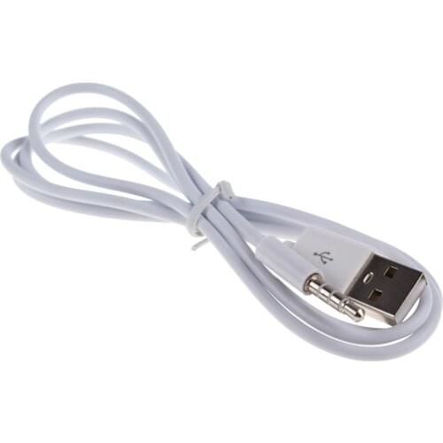 100cm Metal Home Charging Universal 2 In 1 Aux Audio 3.5mm To USB Male Portable Adapter Cable
