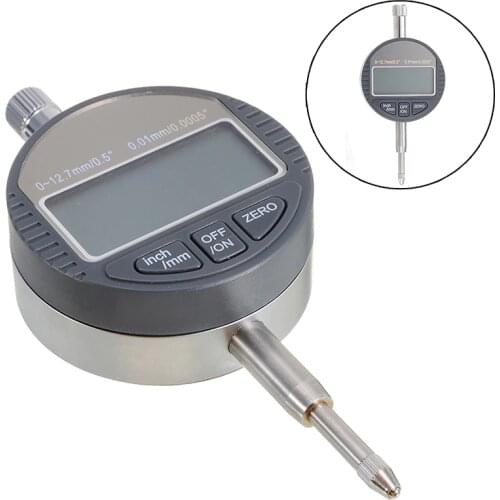 12.7mm/0.5'' 0.01mm Digital Dial Indicator 0-25.4mm 1" indicator Base Holder Gauge Caliper Measuring Tools