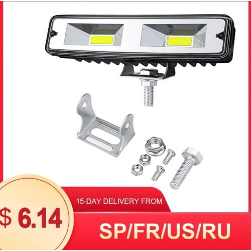 2X 18W 12V COB Work Light Bulb Spot Beam Bar Car SUV Off Road SUV Truck Car Work Light Bar Spotlight Flood Lamp