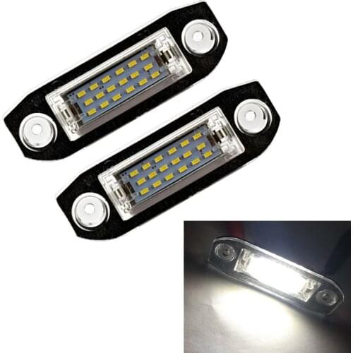 2Pcs Canbus LED License Plate Light for Volvo S80 XC90 S40 V60 XC60 S60 C70 XC70 V70 White Car-Styling Number Lamp