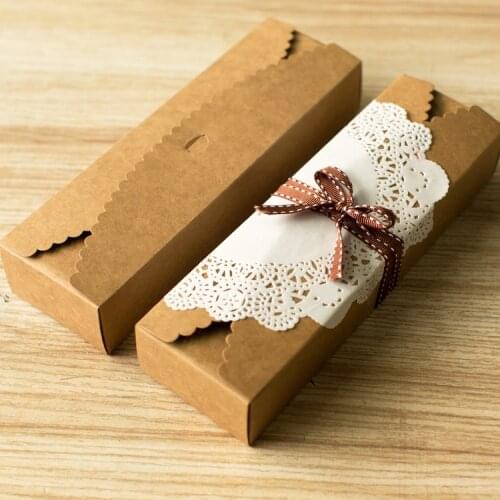23*7*4CM Cardboard Box Macaron Packaging Kraft Paper gift Box Jewelry Cake Gift biscuits carton box cookies packaging