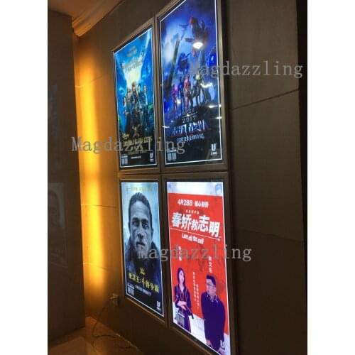 4PCS Cinema Snap Frame LED Movie Poster Light Box,24"x36" Restaurant LED Menu Light Boxes