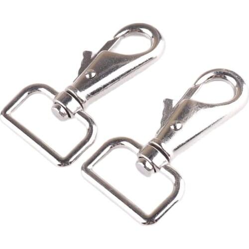 4PCS Swivel Trigger Clips 26mm Snap Hook Silver Spring Keyring Satchel Bag Belt Strap Clasp Buckle Snap Clip Trigger Craft DIY