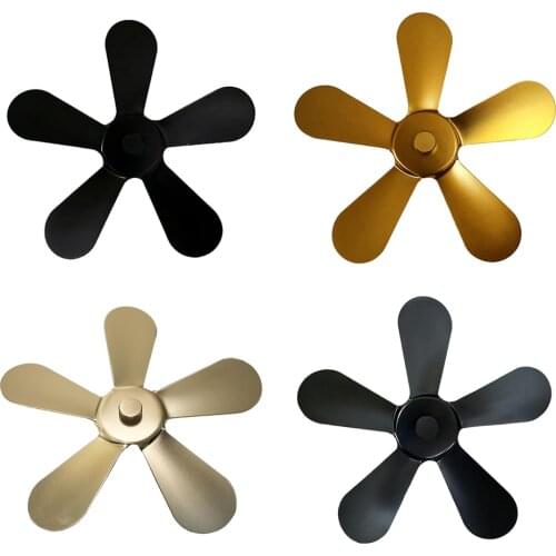 Silent Operation 5-Blade Heat Powered Fan Attachment for Wood/Log