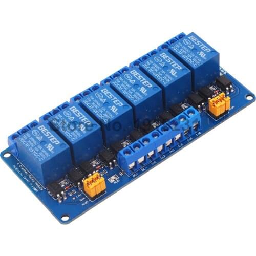 5V 6 Channel Relay Module High and Low Level Trigger with Optocoupler Relay Output 6 way Relay Module for Arduino