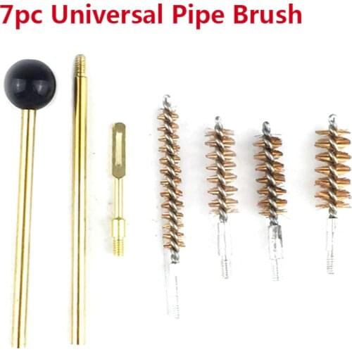 High Quality 7PCS Universal Pipe Brush Cal.22/45/357/9mm Pistol Hunting Gun Cleaning water bottle plumbing tools