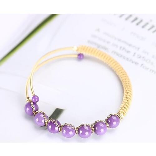 Aurora Amethyst Allergy Packaging Charm Best Gift Jewelry Gemstone Bracelet Women