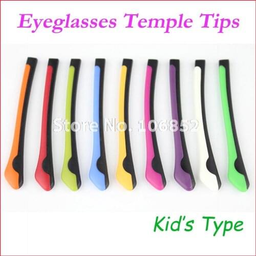 Free Shipping Retail ET-008 Double Color Anti Slip Childrens Eyeglass Tips Glasses Accessories For Kids Optical Frame Temples