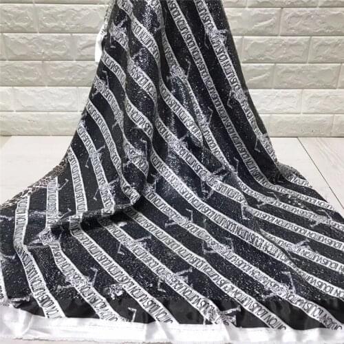 Shinny material Top Quality African Tulle Lace Fabric Embroidered Net Fabric JRB-121412 with sequins