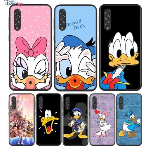 Black Soft Cartoon Donald Duck For Samsung Galaxy A90 A80 A70 A70S A60 A50 A40 A30 A30S A20S A20E A10 A10E Phone Case