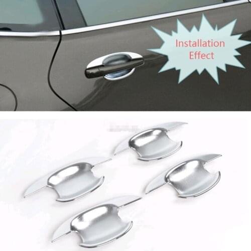 For Peugeot 3008 ABS Chrome Exterior Door Handles Bowl Protector and Decoration 4pcs/set 2014 2015