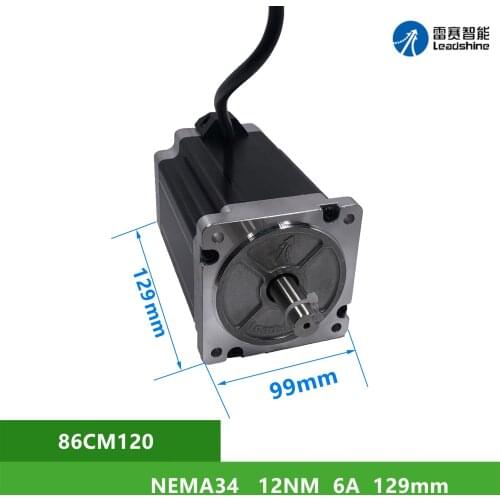 NEMA34 Leadshine 86CM120 12Nm 6A 2 phase Shaft Diameter 14mm